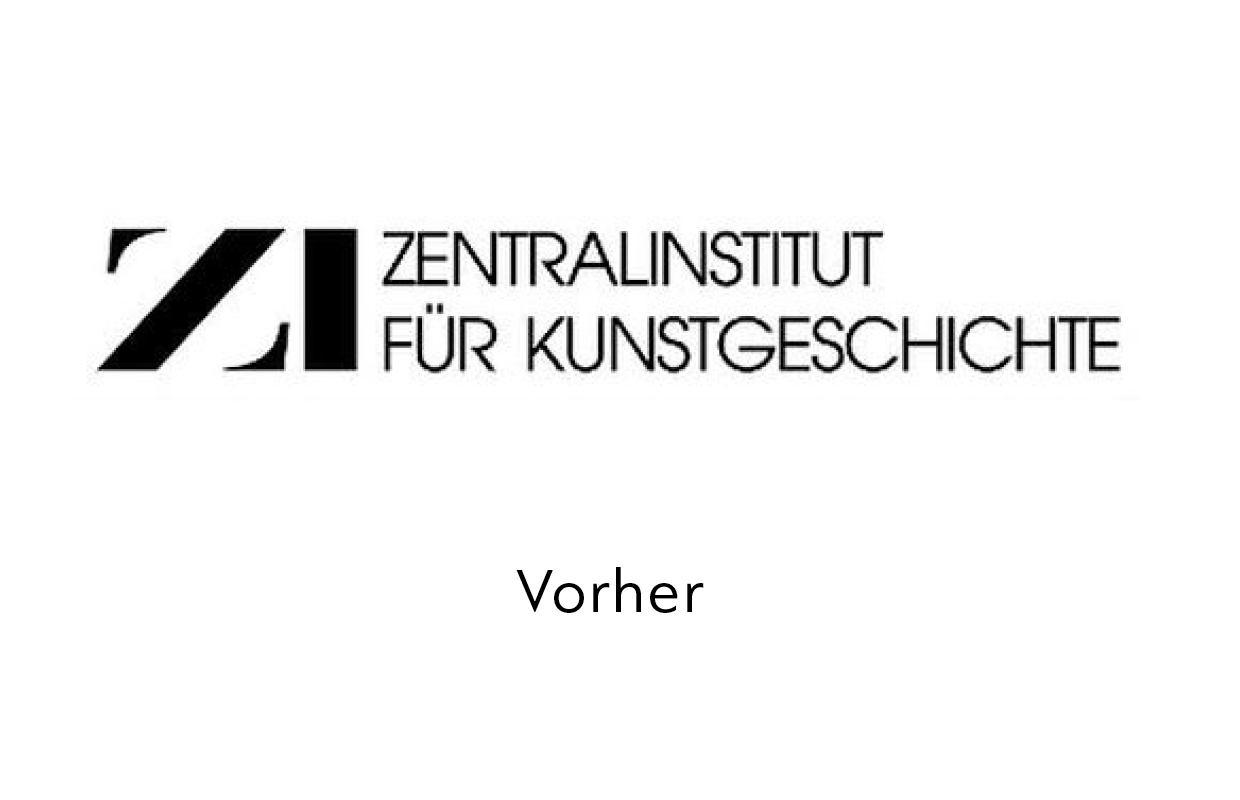 Altes Logo vom ZI: Brand Refresh, Markendesign für das ZI, Zentralinstitut für Kunstgeschichte, Designagentur Sieveking München
