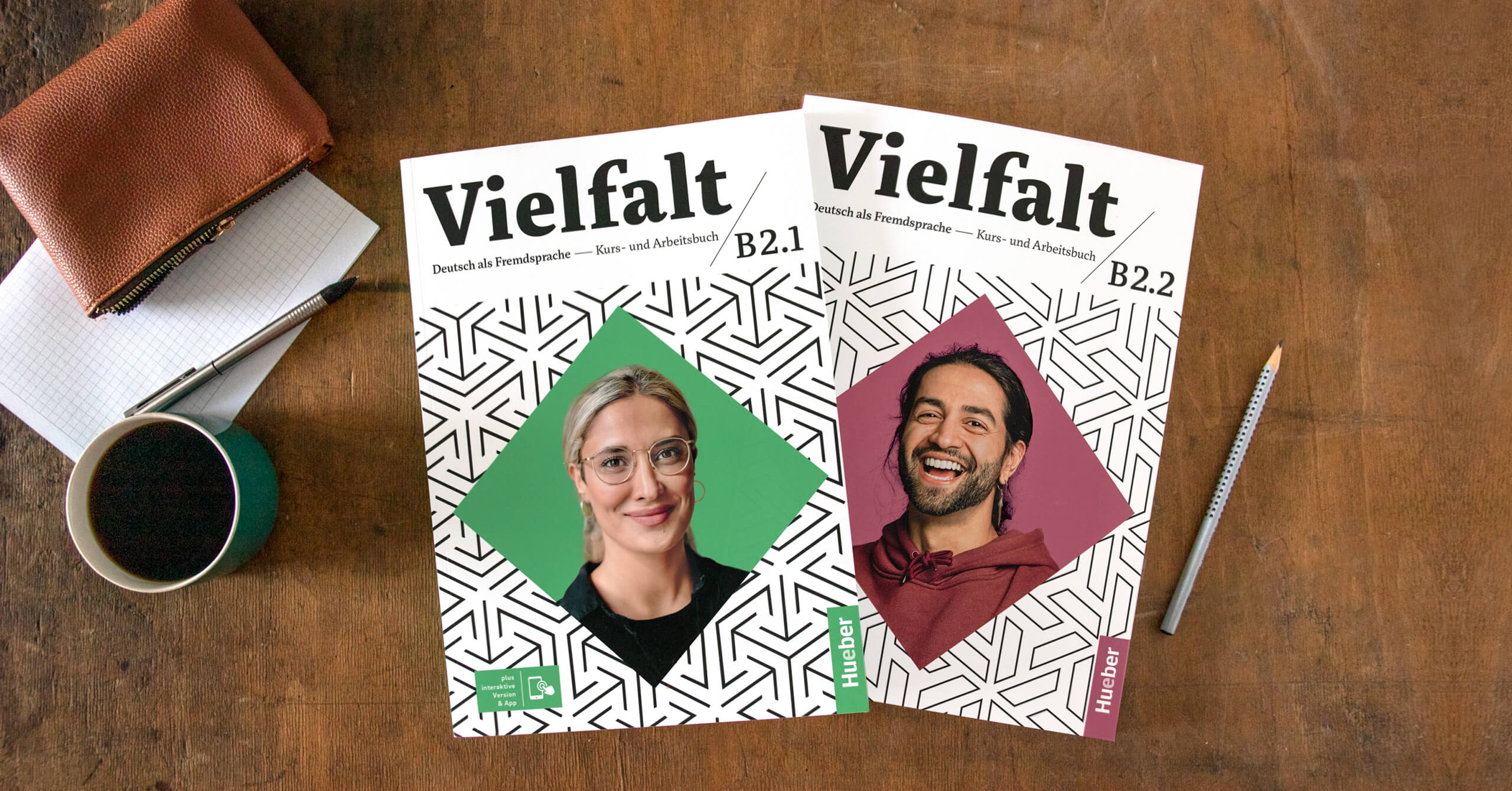 Lehrwerk Vielfalt, Hueber Verlag, Designagentur Sieveking München: Markendesign