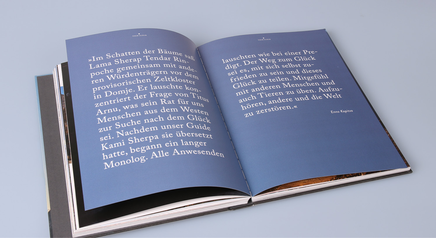 Doppelseite mit einem Text von Enno Kapitza
