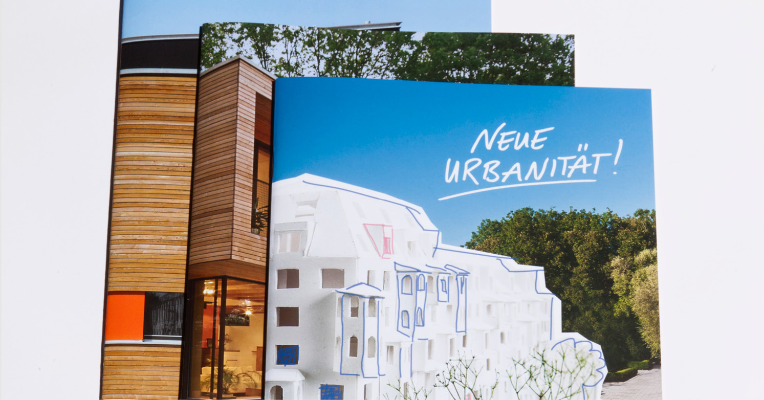 Cover und Innenseiten der Broschüre "Neue Urbanität"